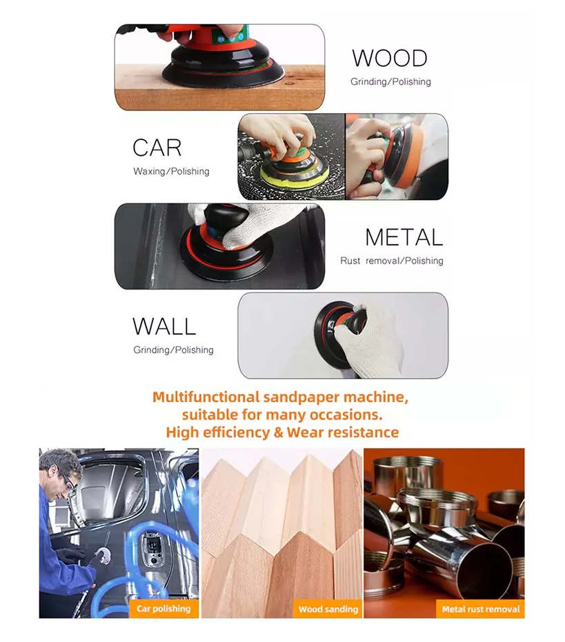 Random Orbital Air Sander 5" - Pneumatic