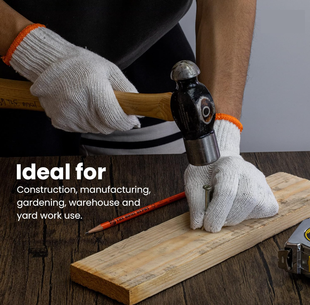 Soft Cotton Knitted Gloves - Blue