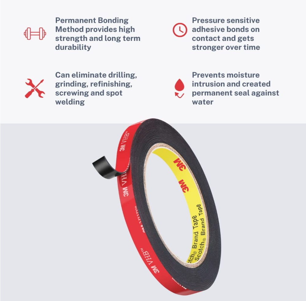 3M VHB Double Side Bonding Tape - 12mm x 5 metre