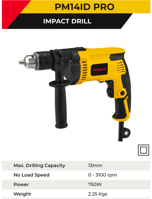 Impact Drill 13mm PM14ID PRO - POLYMAK