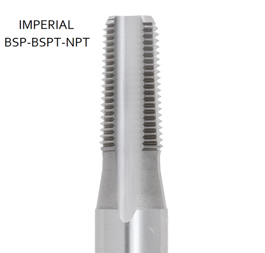 Threading Tap High Speed Steel HSS - IMPERIAL BSP-BSPT-NPT