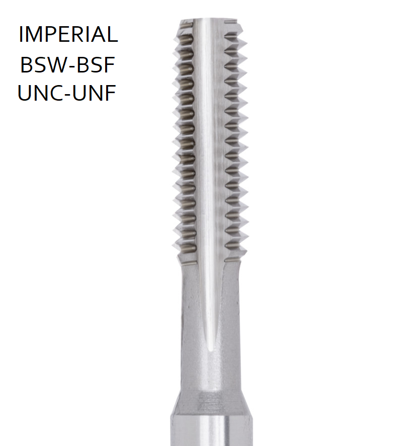 Threading Tap High Speed Steel HSS - IMPERIAL BSW-BSF-UNC-UNF