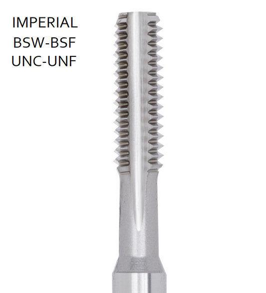 Threading Tap High Speed Steel HSS - IMPERIAL BSW-BSF-UNC-UNF