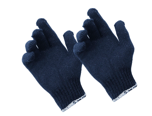 Soft Cotton Knitted Gloves - Blue