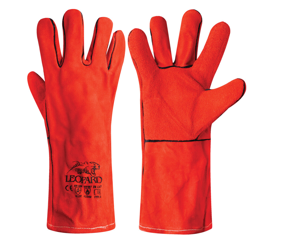 Leather Gloves RED