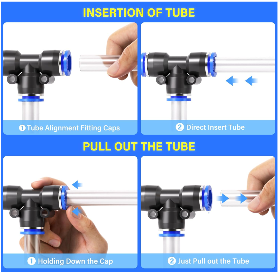 Pneumatic Push Fitting (Elbow , Union , Tee , Y , Cross)