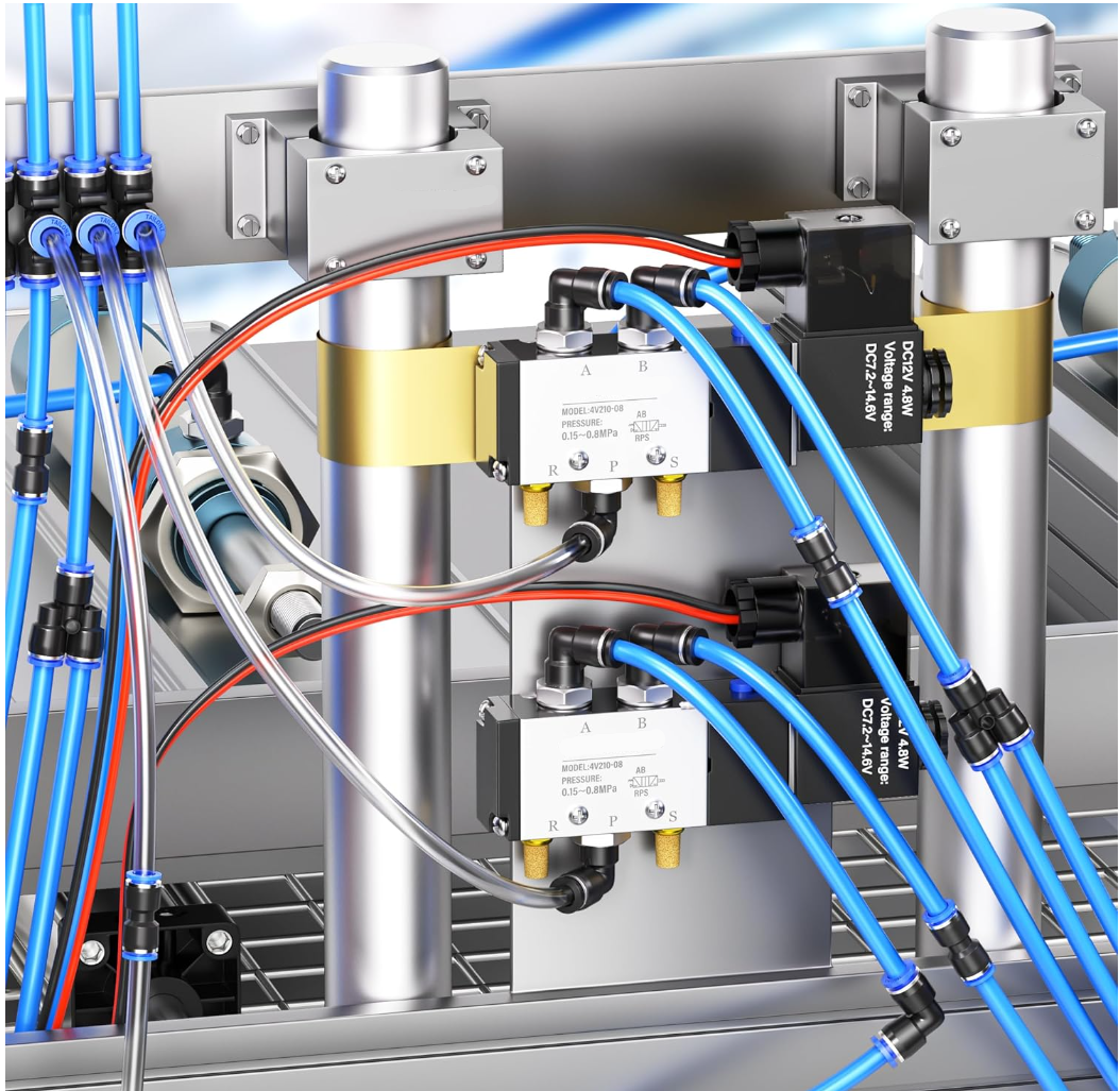 Pneumatic Push Fitting (Thread - Connector , Elbow and Tee)